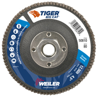 WEI50810 4 1/2" X 5/8-11 BIG CAT HIGH DENSITY FLAP DISC T27 80Z