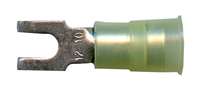12-10 AWG #6 STUD YELLOW NYLON INSULATED FLANGED SPADE