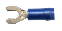 16-14 AWG #6 STUD BLUE NYLON INSULATED FLANGED SPADE