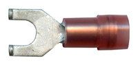22-18 AWG #8 STUD RED NYLON INSULATED FLANGED SPADE